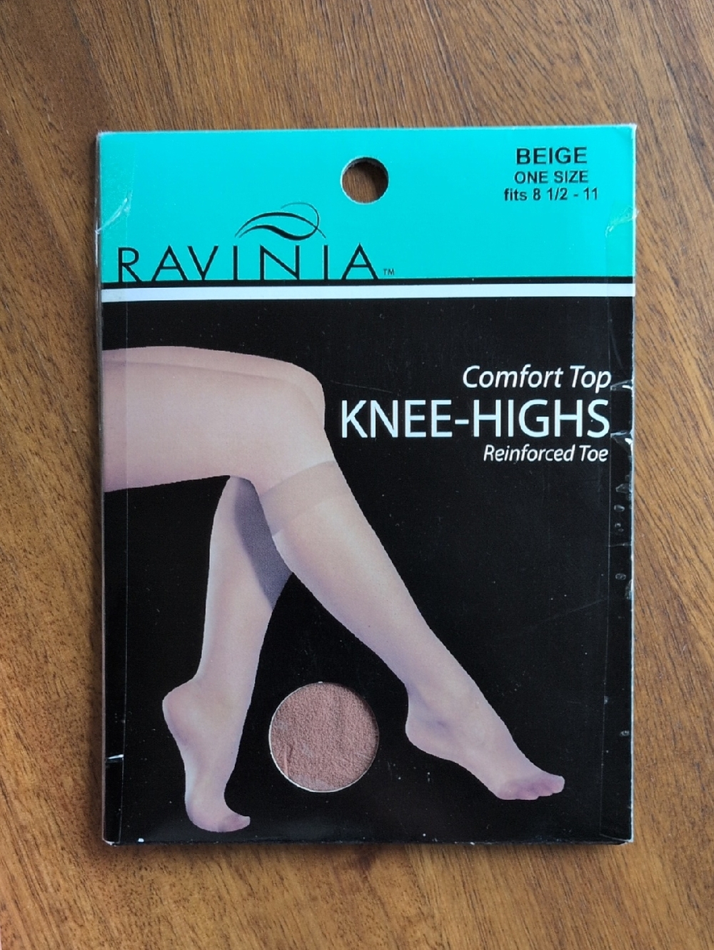Ravinia Beige Comfort Top Knee-Highs - Reinforced Toe